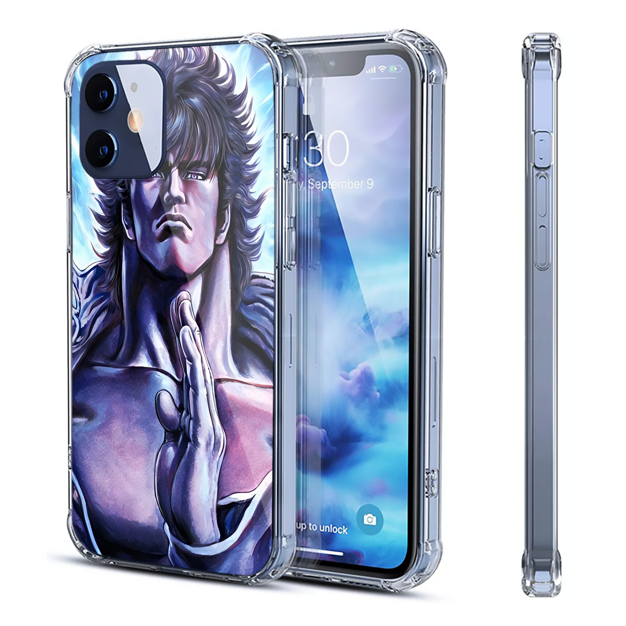 （画像用） 北斗の拳 Fist of the North Star 【iPhone 12シリーズ対応】透明スマホケース（クリアソフトケース）